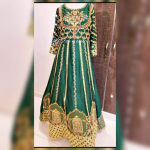 Emerald Green Bridal Mehndi Maxi TNSML03