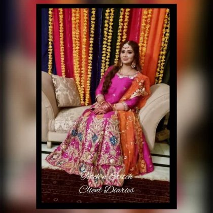 Heavy Gota Work Mehndi Lehenga Choli TNSML05