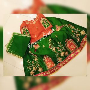 Green Gota Work Lehanga choli TNSK02