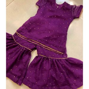 Purple Kamdani  Gharara TNSK04
