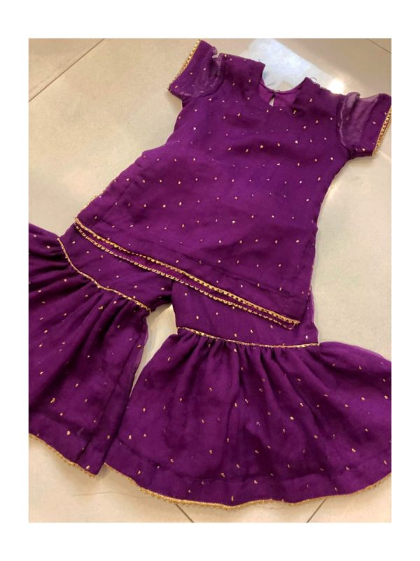 Purple Kamdani  Gharara TNSK04