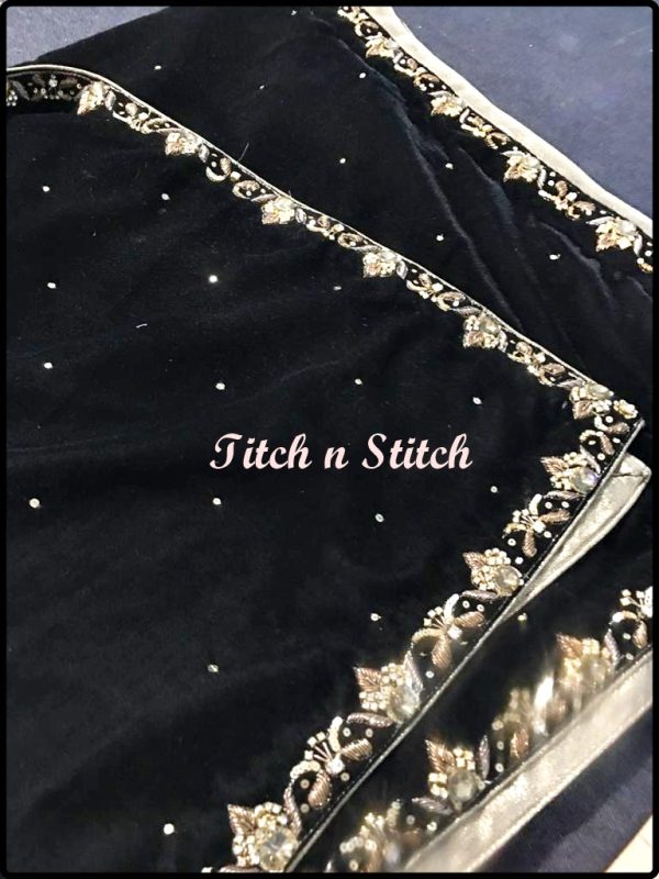 Black Velvet Shawl - TNSVS06