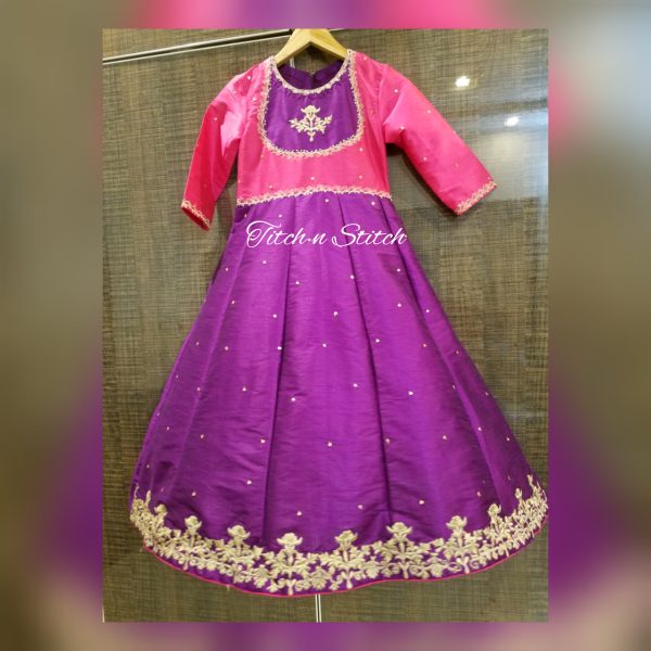 Purple & Pink  Silk maxi TNSK02