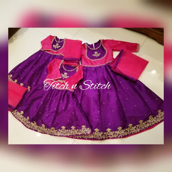 Purple & Pink  Silk maxi TNSK02 - Image 3