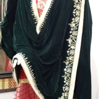 Bottle Green Luxury Shawl TNSVS08