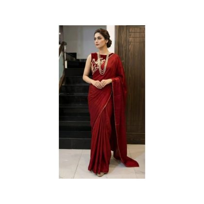 Deep red saree TNSSR04