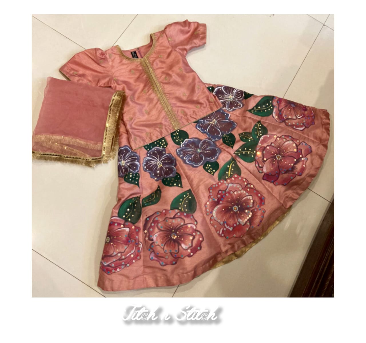 hand-painted lehenga TNSK51